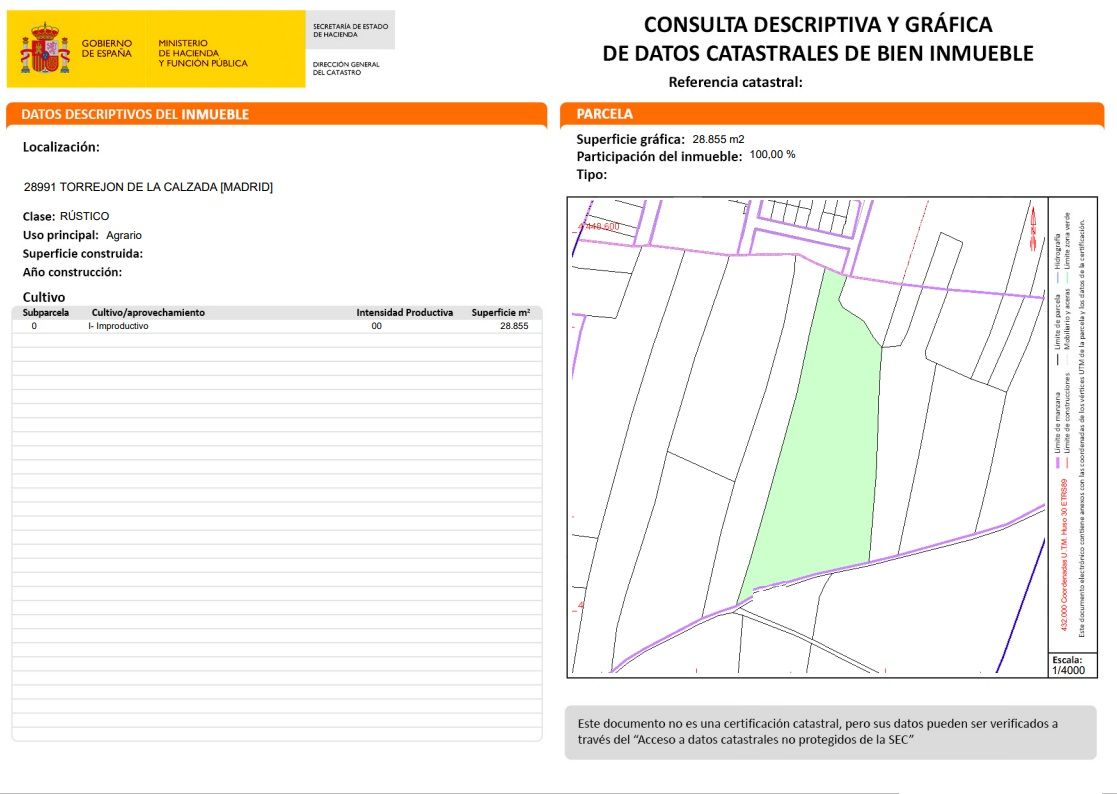 Industrial land for sale in Torrejón de la Calzada