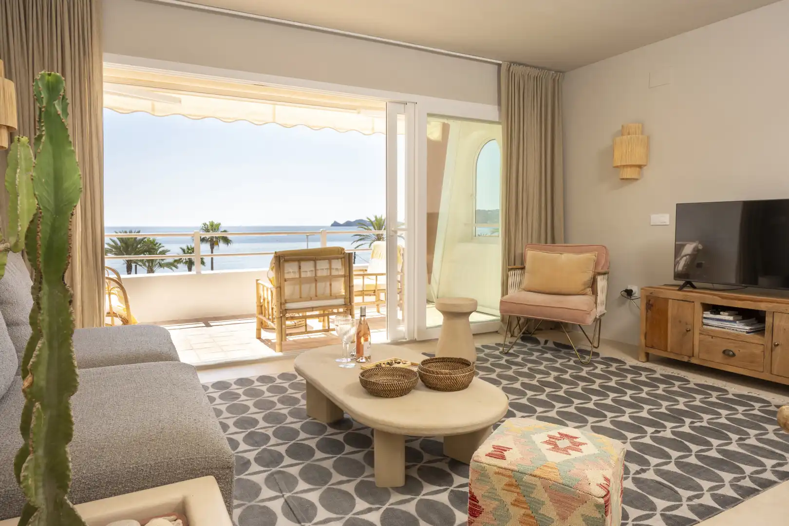 Sala d'estar de Apartament en venda en Jávea / Xàbia amb Aire condicionat, Terrassa i Piscina
