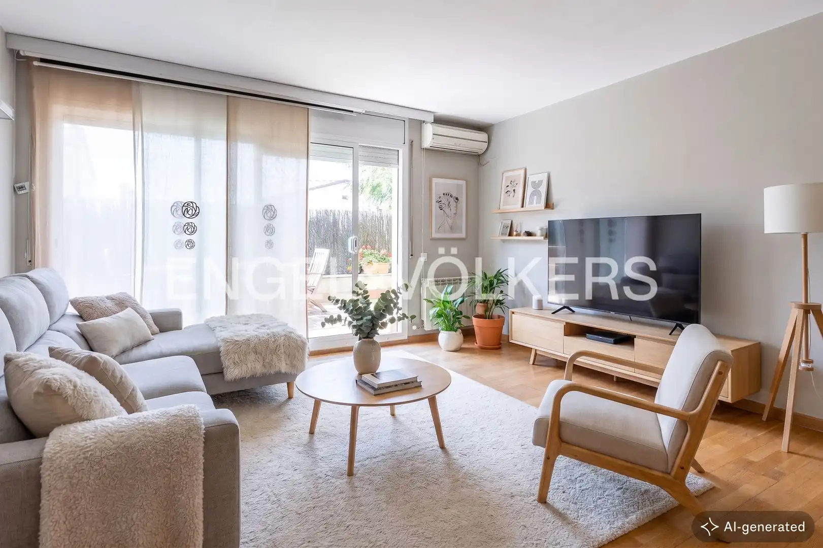 Living room of Apartments for sale in El Masnou  with Air Conditioner, Heating and Parquet flooring
