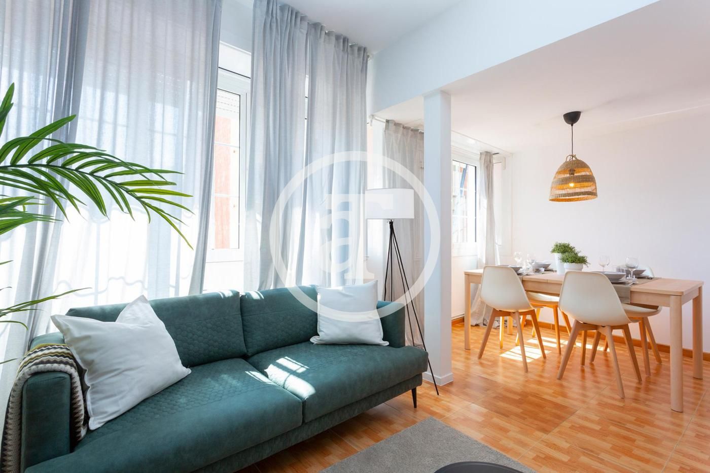 Living room of Flat to rent in  Barcelona Capital  with Heating, Furnished and Oven