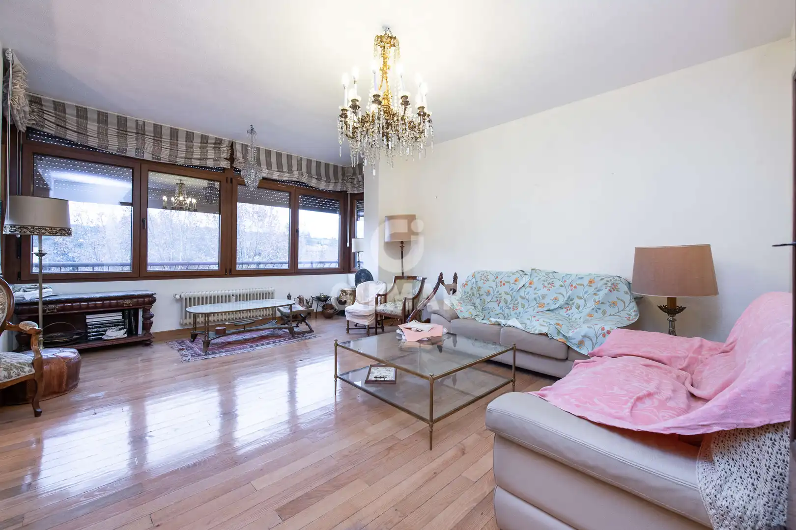 Wohnzimmer von Wohnung zum Verkauf in Madrid mit Heizung, Privatgarten und Abstellraum