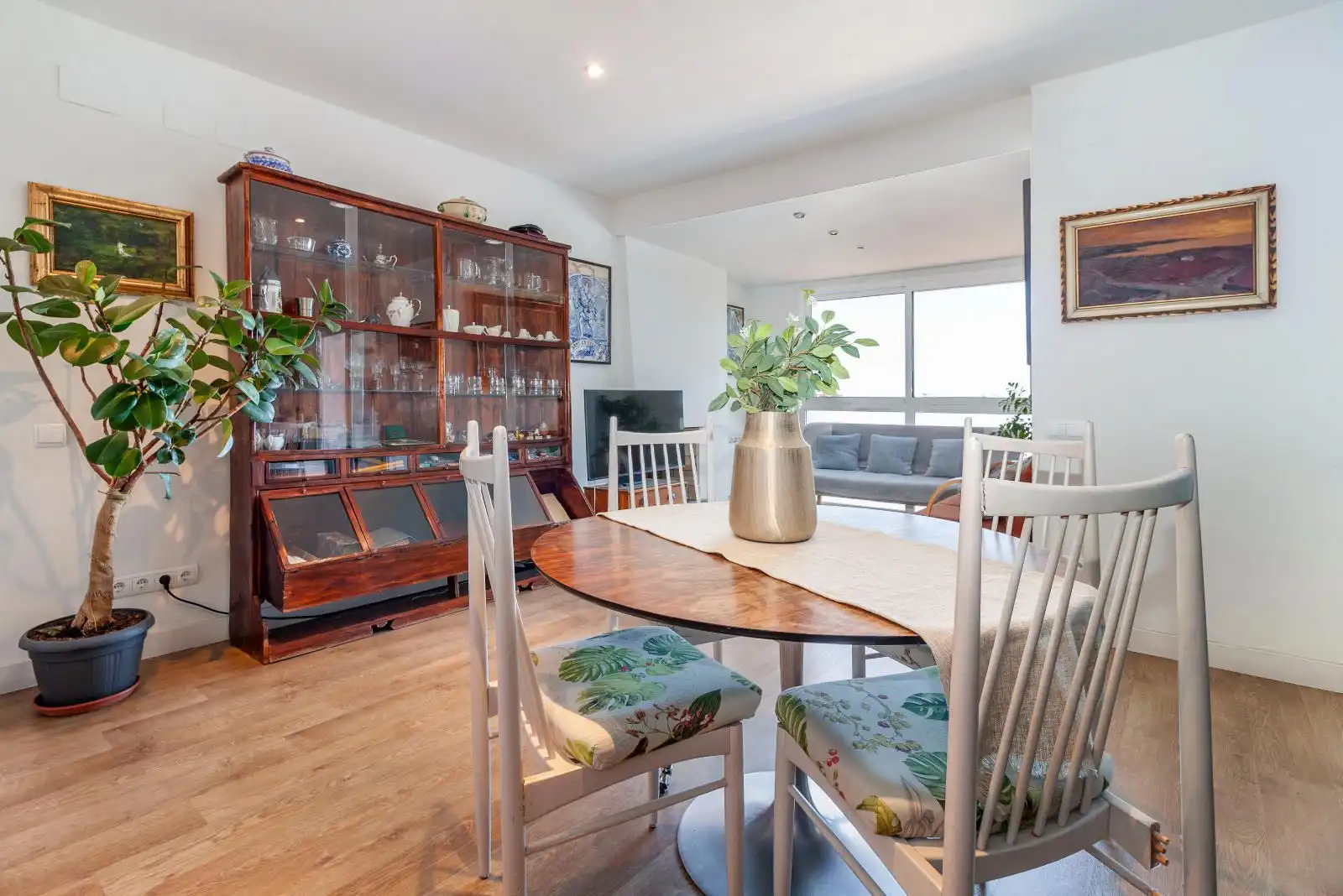Esszimmer von Wohnung zum Verkauf in Sabadell mit Heizung, Parkett und Terrasse