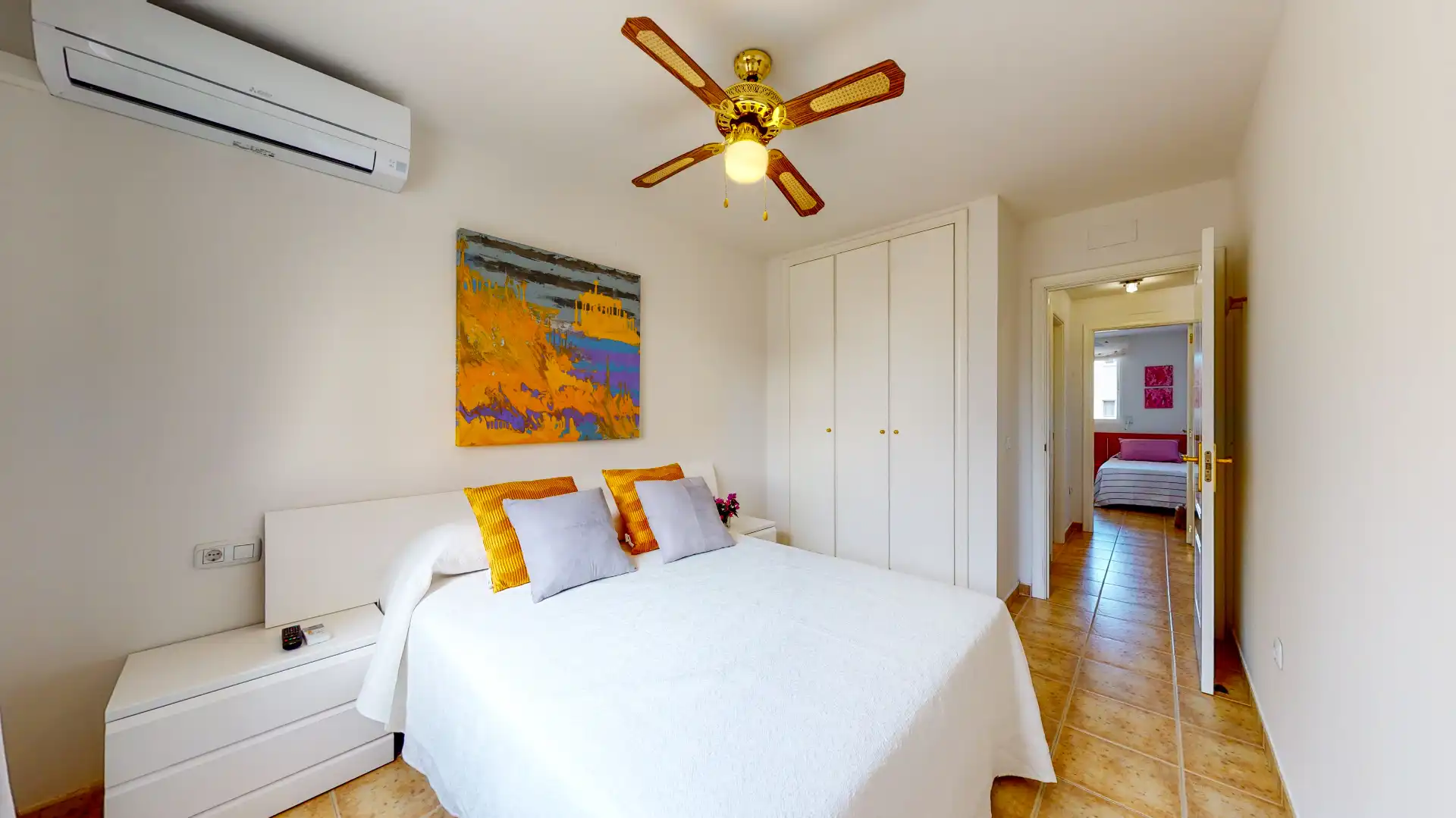 Bedroom of Apartments for rent in Dénia  with Air Conditioner, Heating and Terrace