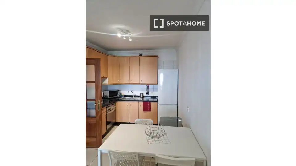 Cocina de Apartamento para compartir en San Cristóbal de la Laguna con Aire acondicionado, Terraza y Amueblado