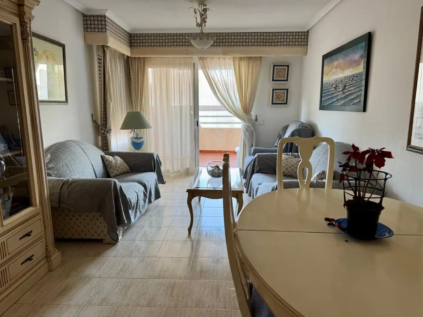Sala d'estar de Àtic de lloguer en Alicante / Alacant amb Jardí privat, Terrassa i Moblat