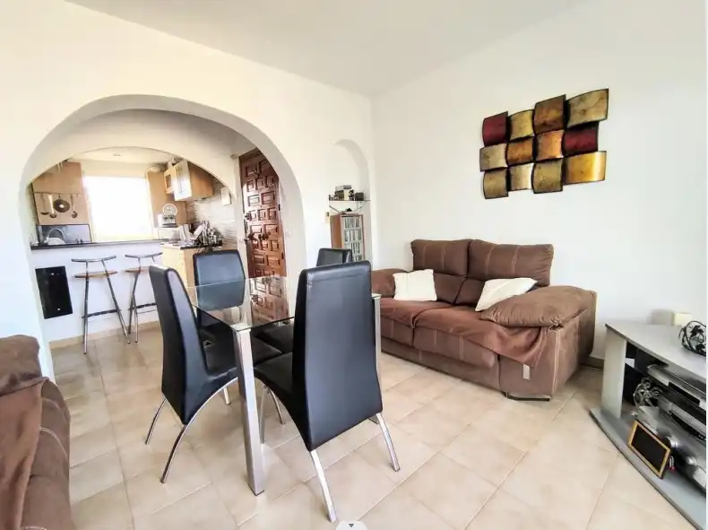 Sala d'estar de Àtic en venda en Dénia amb Aire condicionat, Jardí privat i Terrassa