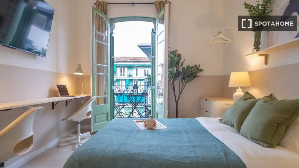 Habitación de Piso para compartir en Barcelona con Aire acondicionado, Calefacción y Amueblado