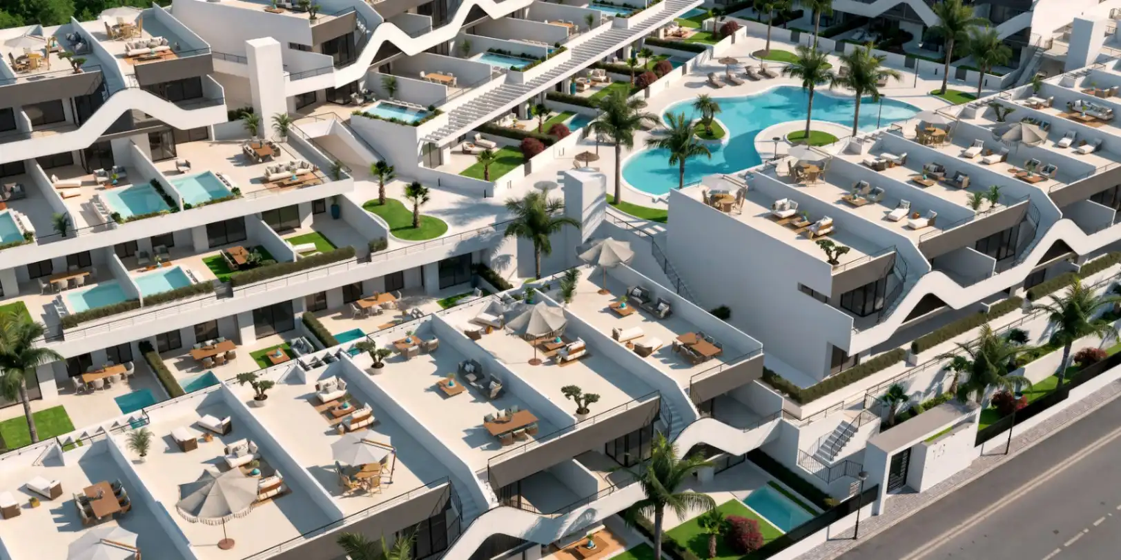 Vista exterior de Apartament en venda en L'Alfàs del Pi amb Jardí privat