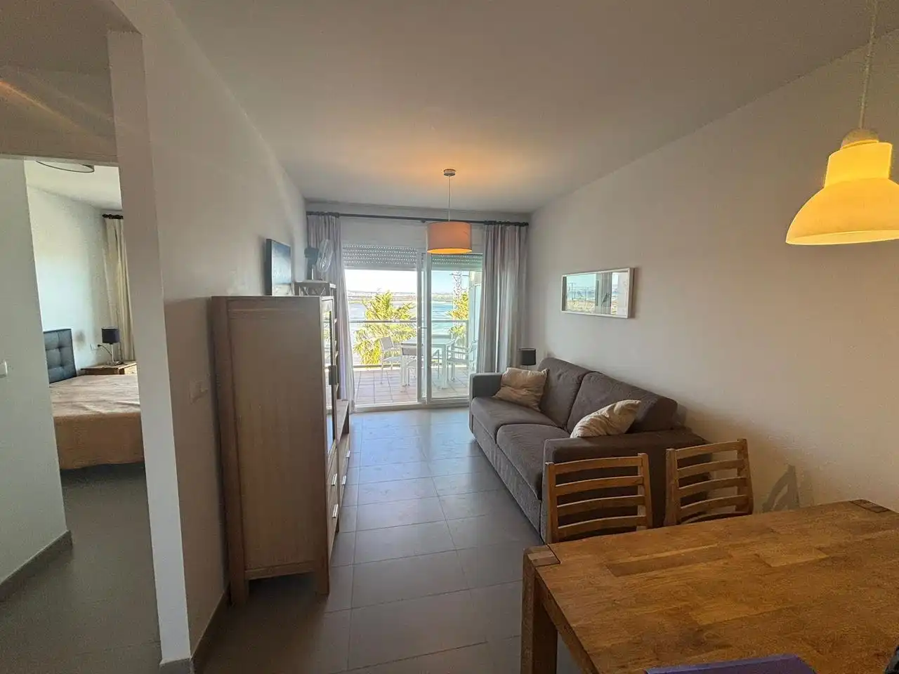 Sala de estar de Apartamento en venta en La Manga del Mar Menor con Aire acondicionado, Calefacción y Terraza