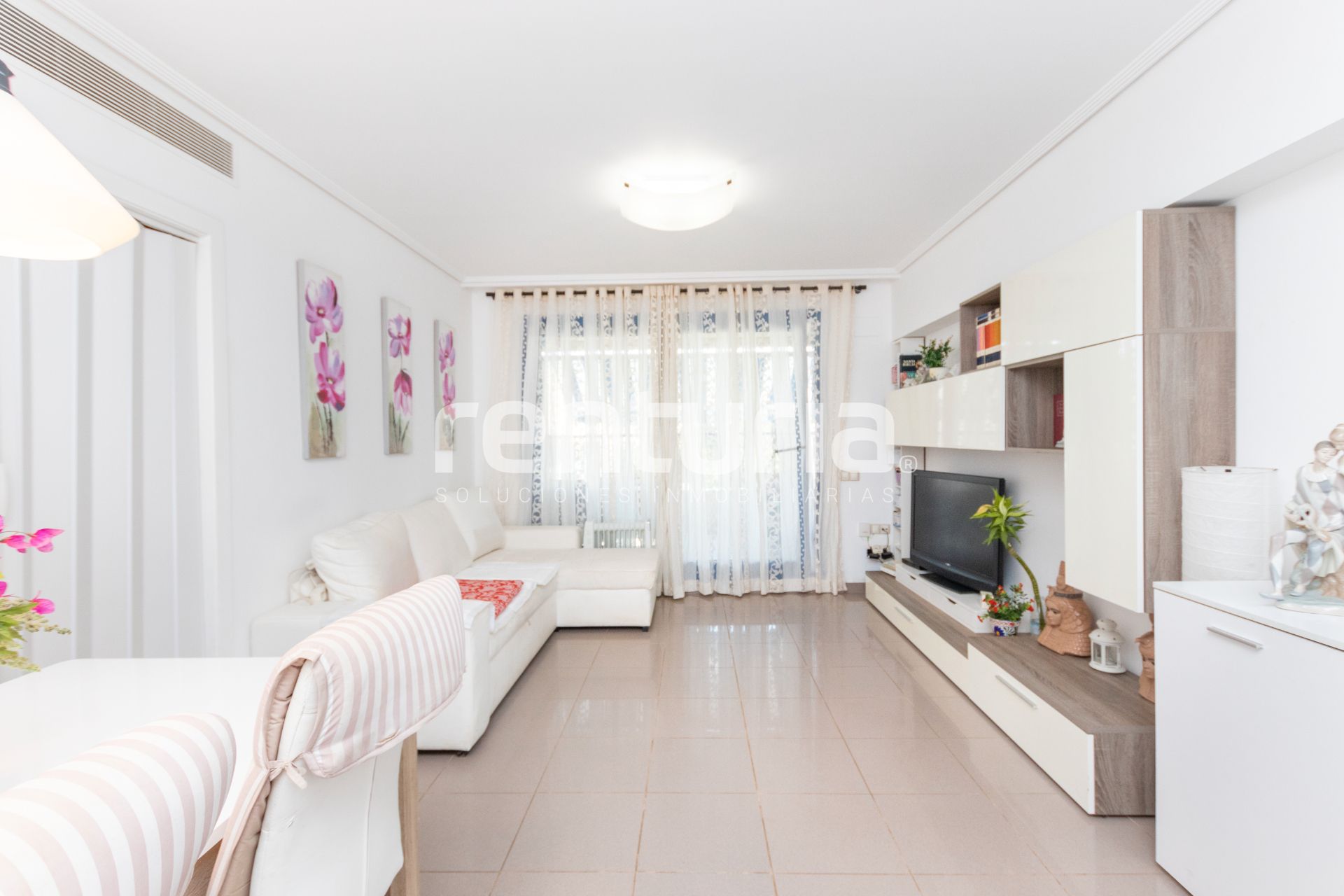 Living room of Flat for sale in Alboraya  with Air Conditioner, Heating and Furnished