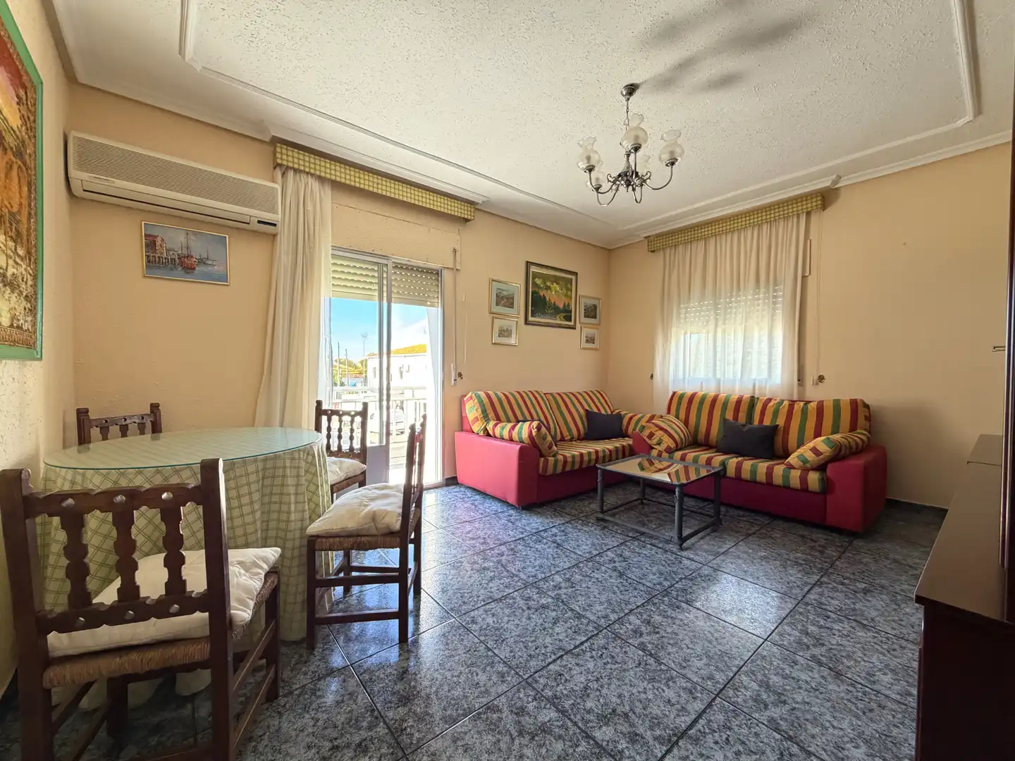 Living room of Flat for sale in Galisteo  with Air Conditioner, Furnished and Washing machine