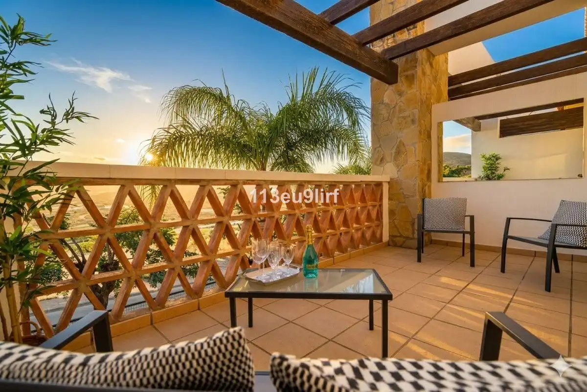 Terraza de Casa adosada de alquiler en Mijas con Aire acondicionado, Calefacción y Jardín privado