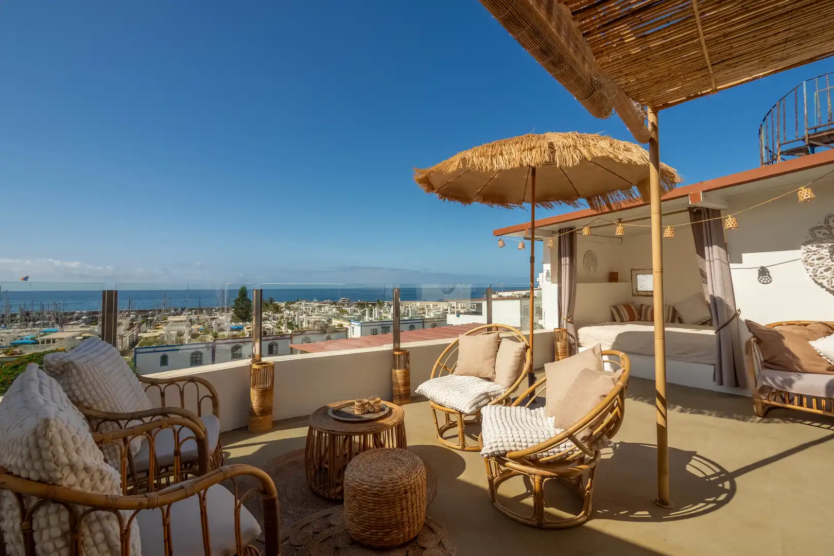 Terraza de Dúplex de alquiler en Mogán con Aire acondicionado, Terraza y Amueblado