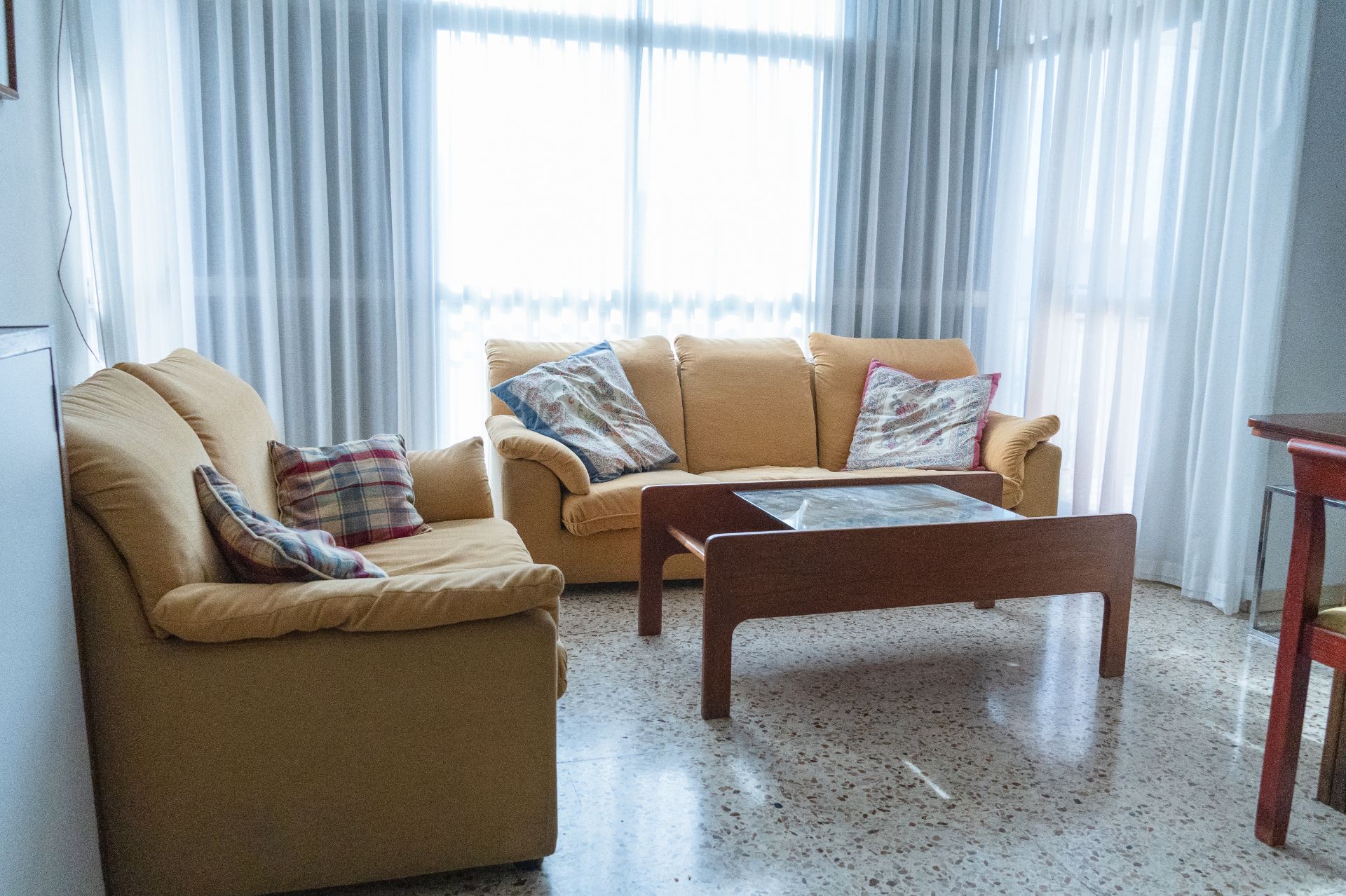 Living room of Flat for sale in  Lleida Capital  with Air Conditioner, Heating and Furnished