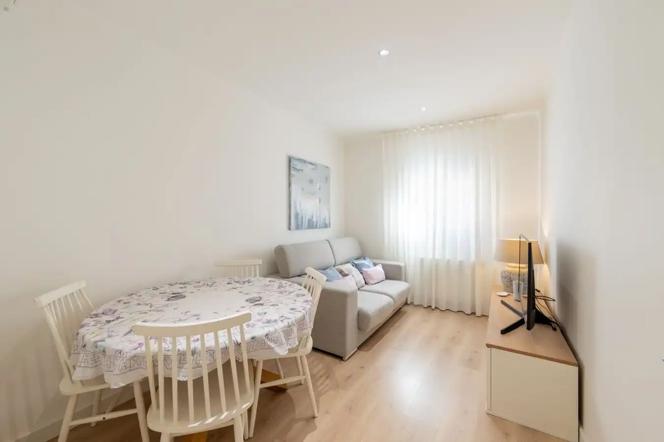 Wohnzimmer von Wohnung zum Verkauf in Barcelona mit Klimaanlage, Heizung und Möbliert