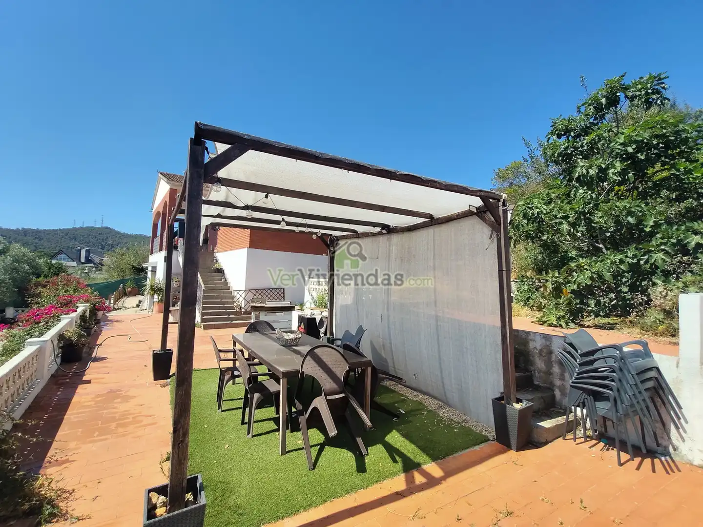 Terrassa de Casa o xalet en venda en Vallirana amb Aire condicionat, Calefacció i Jardí privat