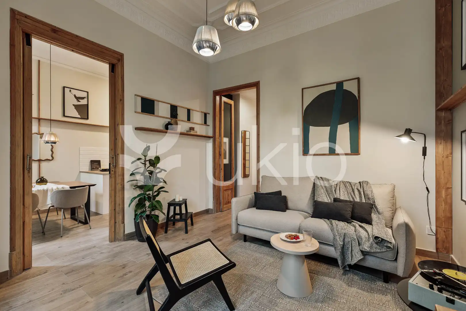 Living room of Apartments for rent in Barcelona  with Air Conditioner, Heating and Furnished