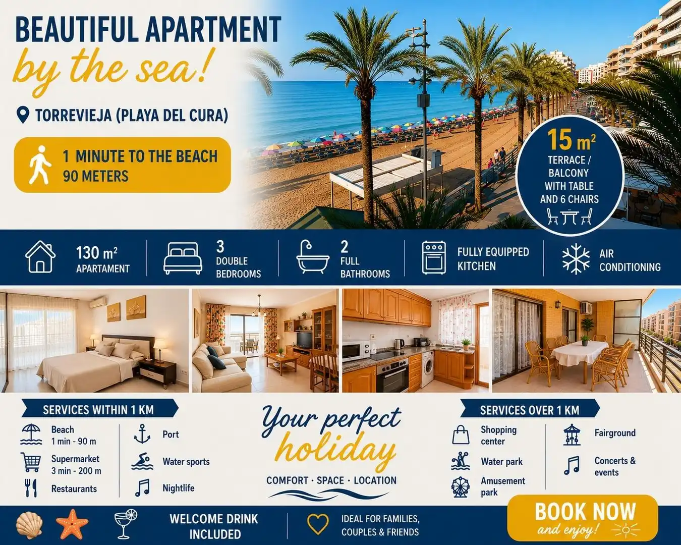 Vista exterior de Apartamento de alquiler en Torrevieja con Aire acondicionado y Amueblado