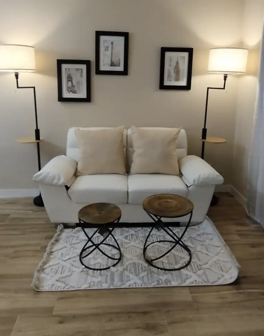 Wohnzimmer von Wohnung zur Miete in Marbella mit Klimaanlage, Heizung und Terrasse
