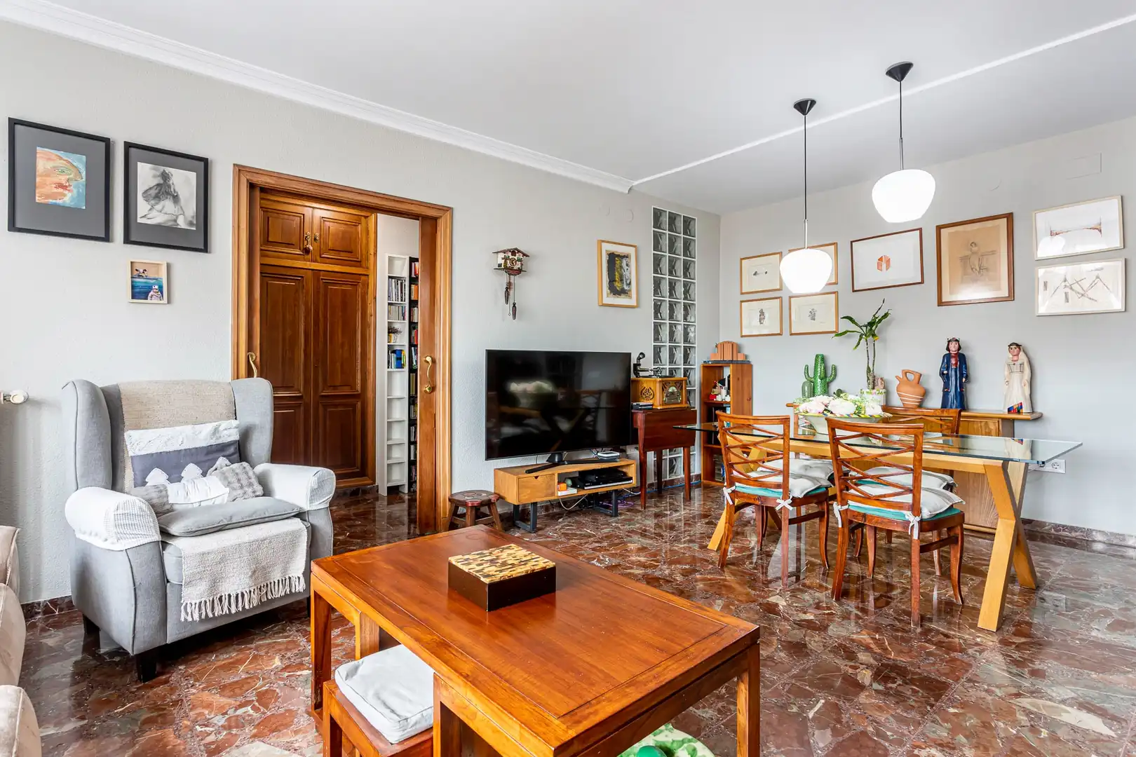 Sala de estar de Ático en venta en Valencia con Aire acondicionado, Calefacción y Terraza
