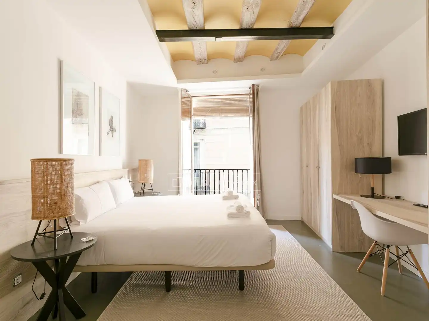 Bedroom of Flat for sale in Barcelona  with Air Conditioner, Terrace and Furnished