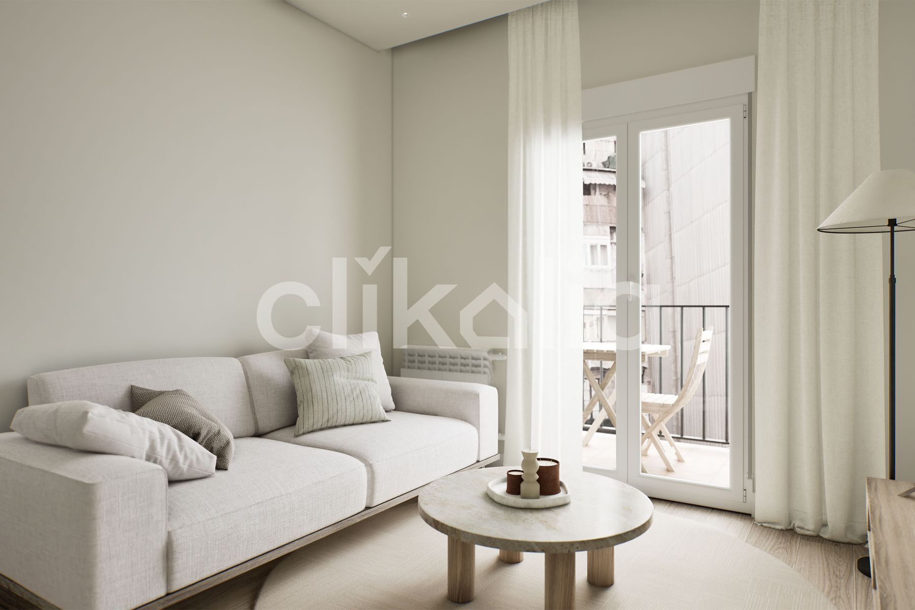 Sala d'estar de Pis en venda en  Barcelona Capital amb Aire condicionat, Calefacció i Terrassa