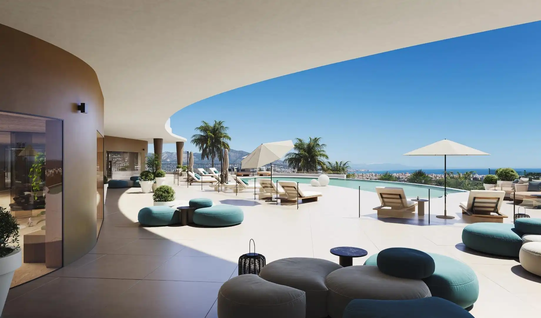 Terraza de Apartamento en venta en Mijas con Aire acondicionado, Calefacción y Jardín privado