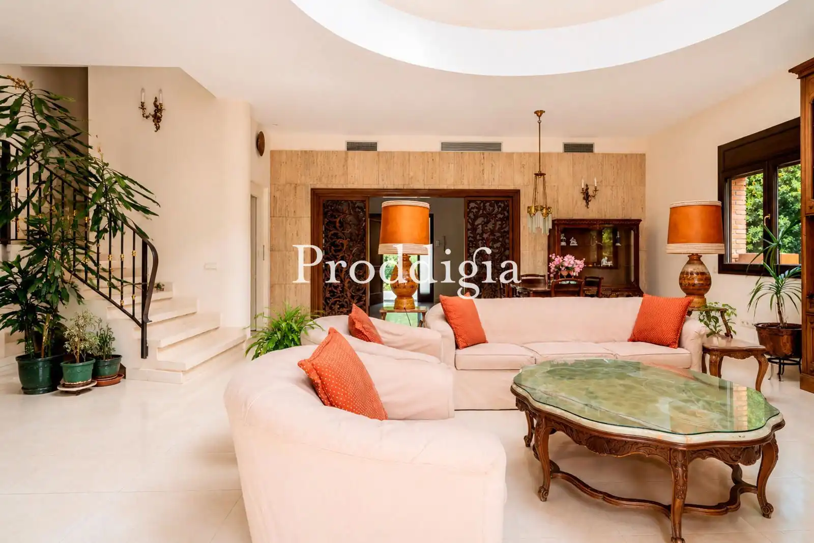 Living room of Houses for sale in Sant Cugat del Vallès  with Air Conditioner, Heating and Terrace