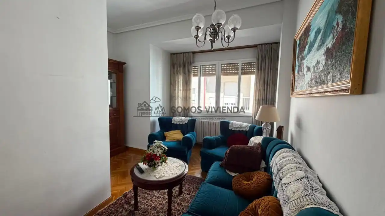 Living room of Flat for sale in Ourense Capital   with Heating, Furnished and Balcony