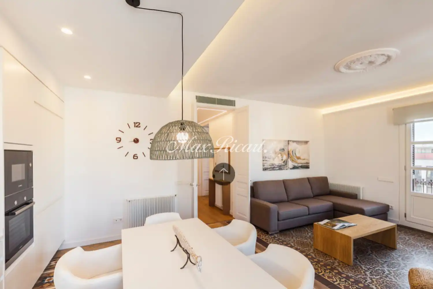 Wohnzimmer von Wohnung zur Miete in Barcelona mit Klimaanlage, Heizung und Terrasse
