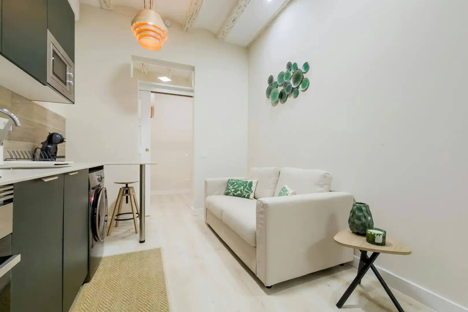 Living room of Flat for rent in Barcelona  with Air Conditioner, Heating and Furnished