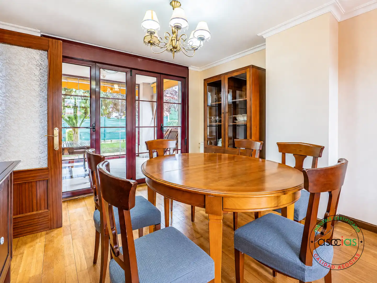 Dining room of Detached homes for sale in Gijón   with Heating, Private garden and Parquet flooring