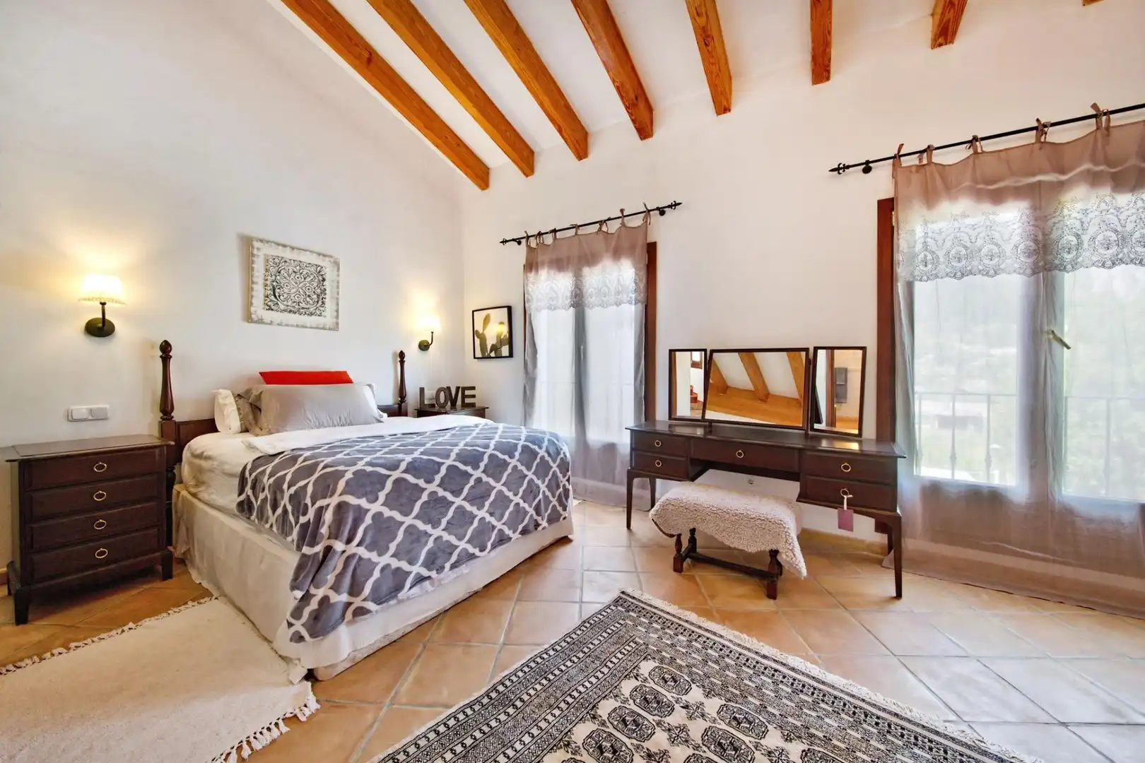 Habitación de Casa adosada de alquiler en Andratx con Aire acondicionado, Jardín privado y Terraza