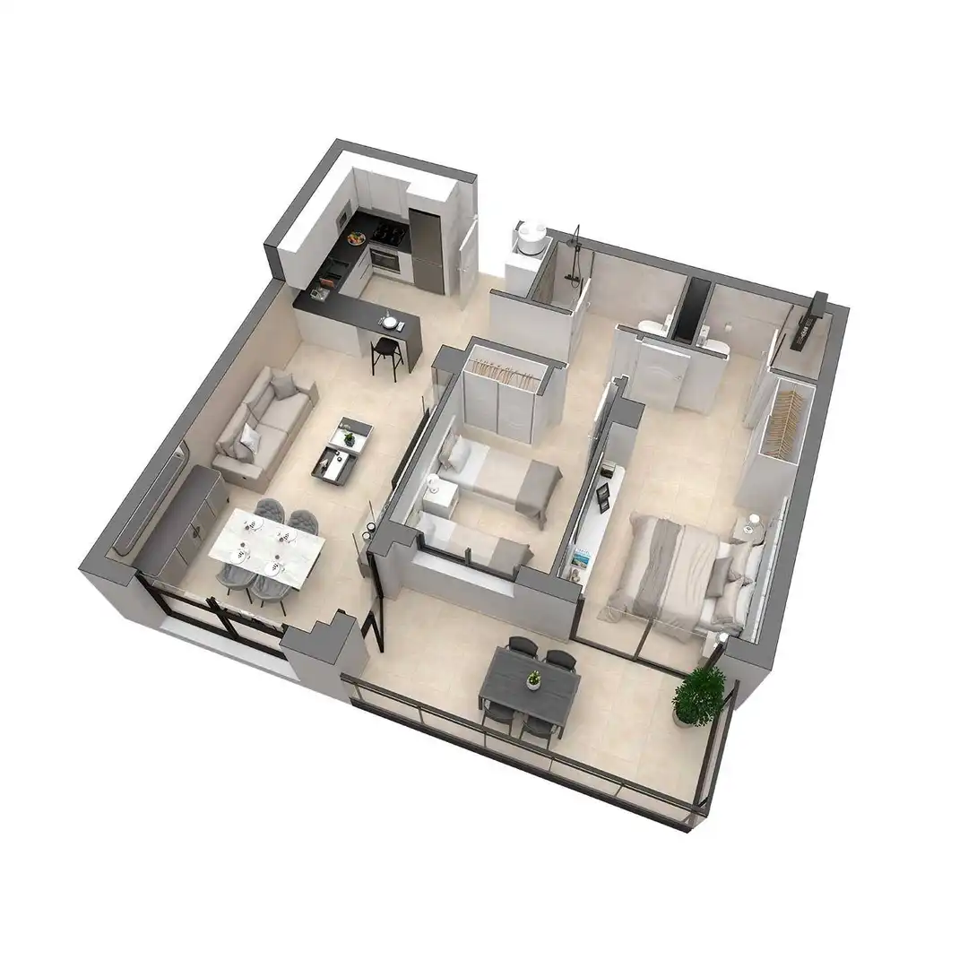 Apartamento en venta en Castellón de la Plana / Castelló de la Plana con Aire acondicionado, Jardín privado y Terraza