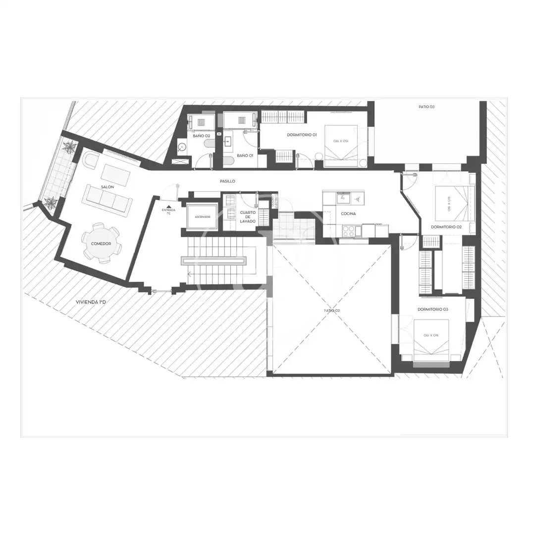 Wohnung zum Verkauf in Madrid mit Klimaanlage, Heizung und Terrasse