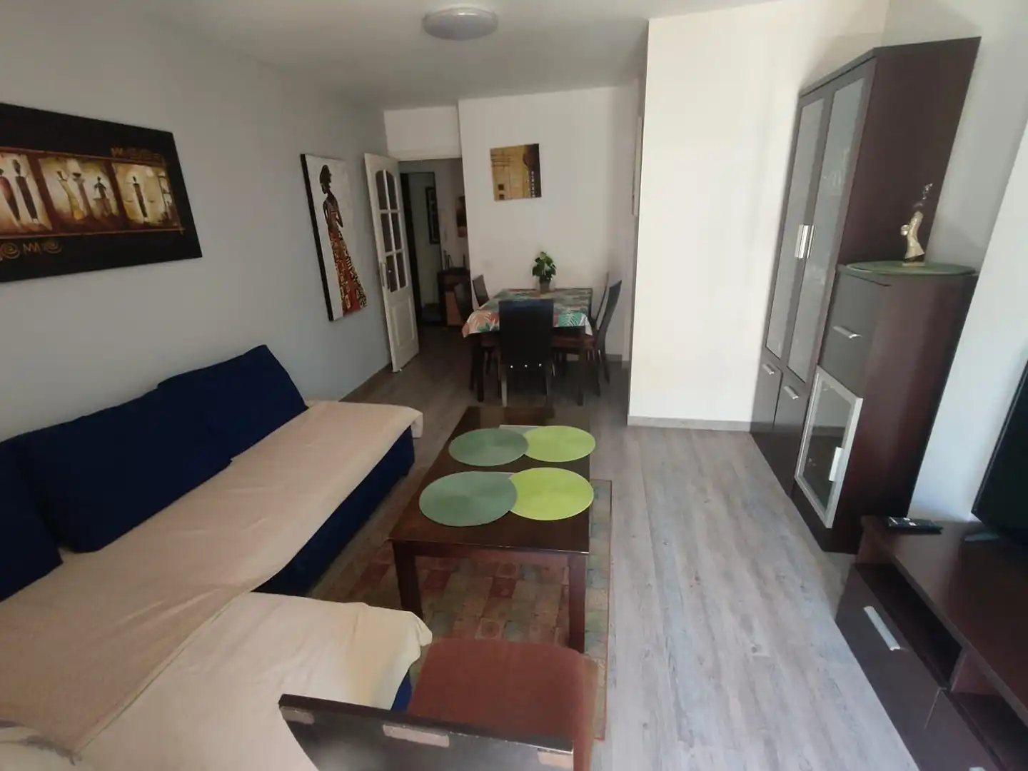 Sala d'estar de Pis de lloguer en Granadilla de Abona amb Parquet, Moblat i Forn