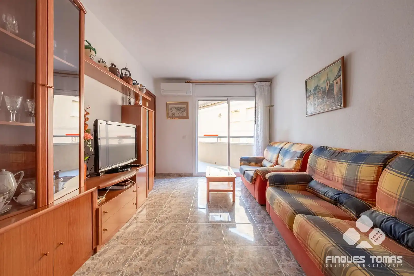 Sala de estar de Piso en venta en Cunit con Aire acondicionado, Terraza y Amueblado