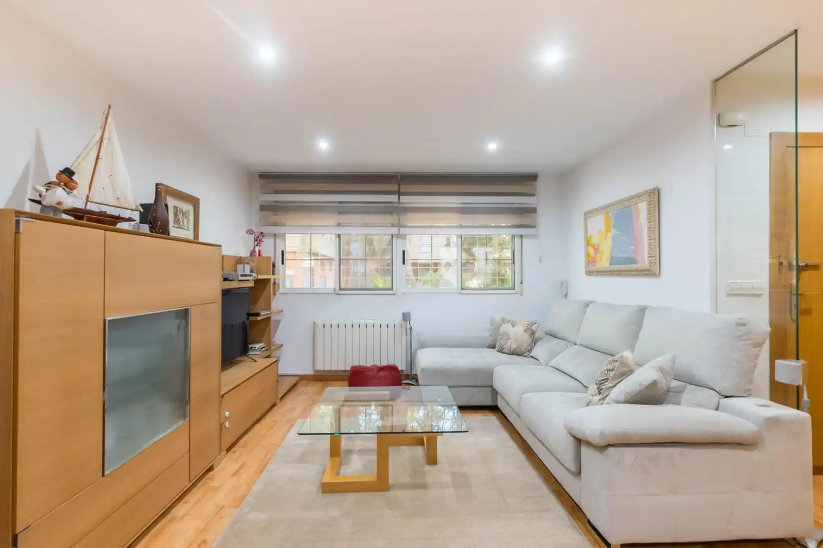 Sala d'estar de Casa adosada de lloguer en Murcia amb Calefacció, Parquet i Terrassa