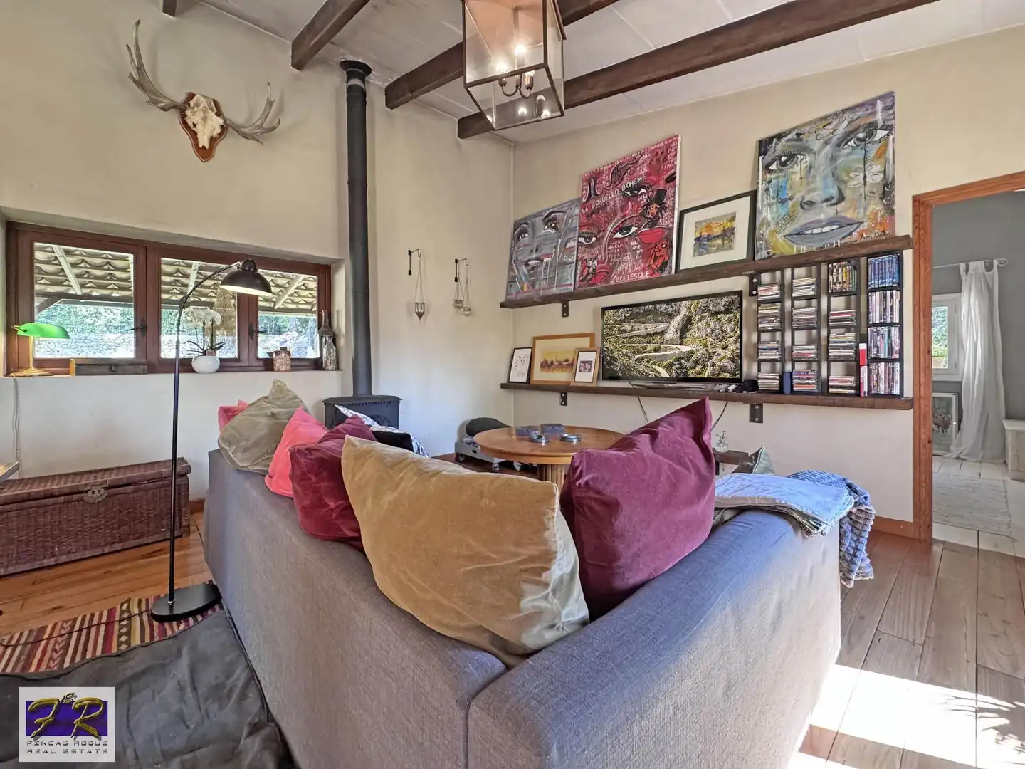 Sala de estar de Finca rústica en venta en Búger con Aire acondicionado, Terraza y Trastero