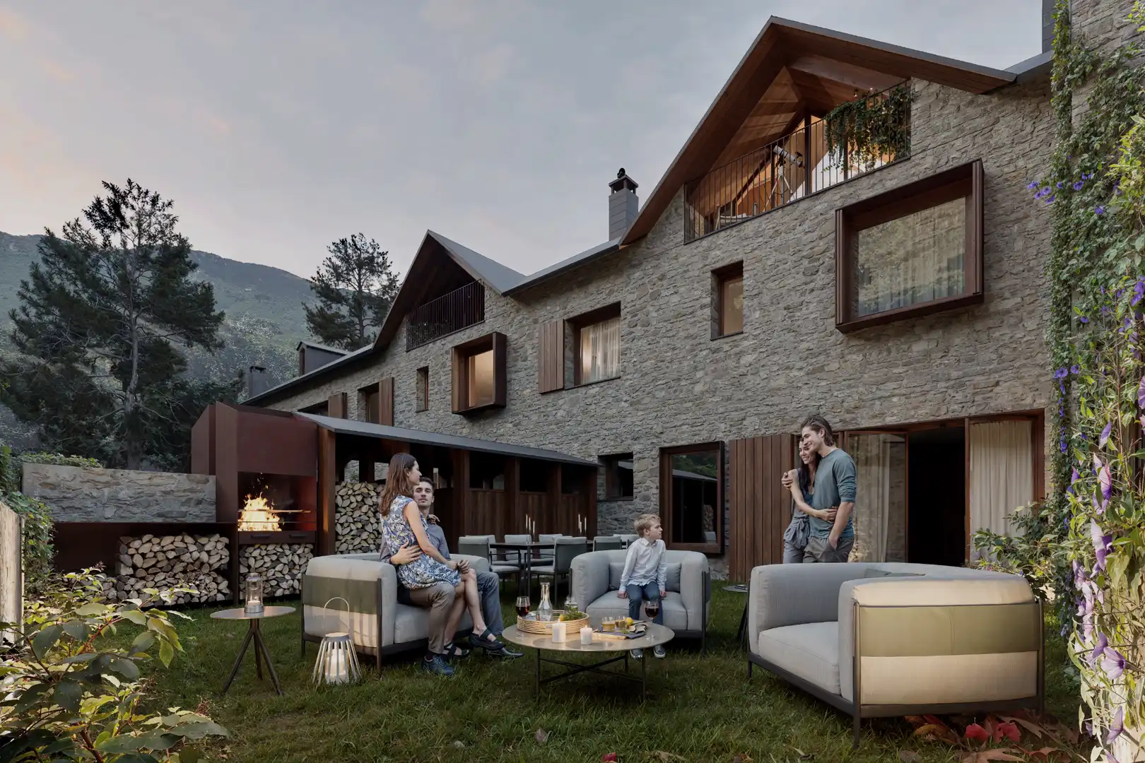 Terraza de Casa adosada en venta en Benasque con Aire acondicionado, Calefacción y Jardín privado
