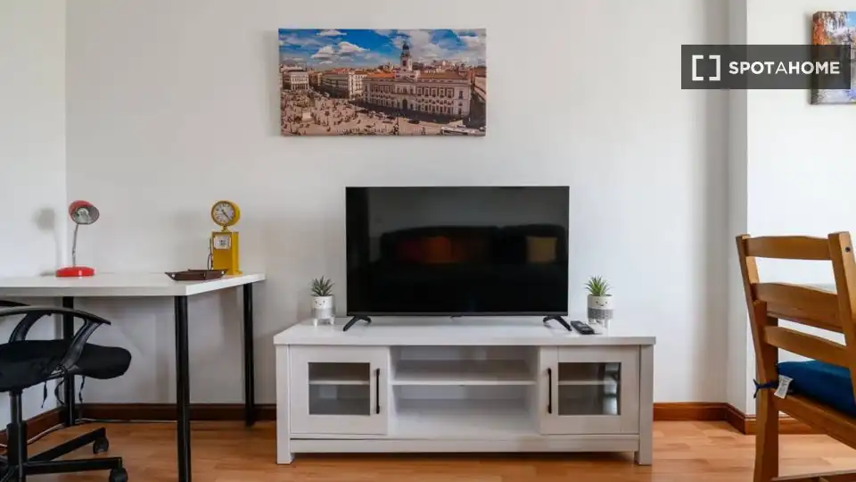 Wohnzimmer von Wohnung zur Miete in Madrid mit Klimaanlage, Heizung und Möbliert