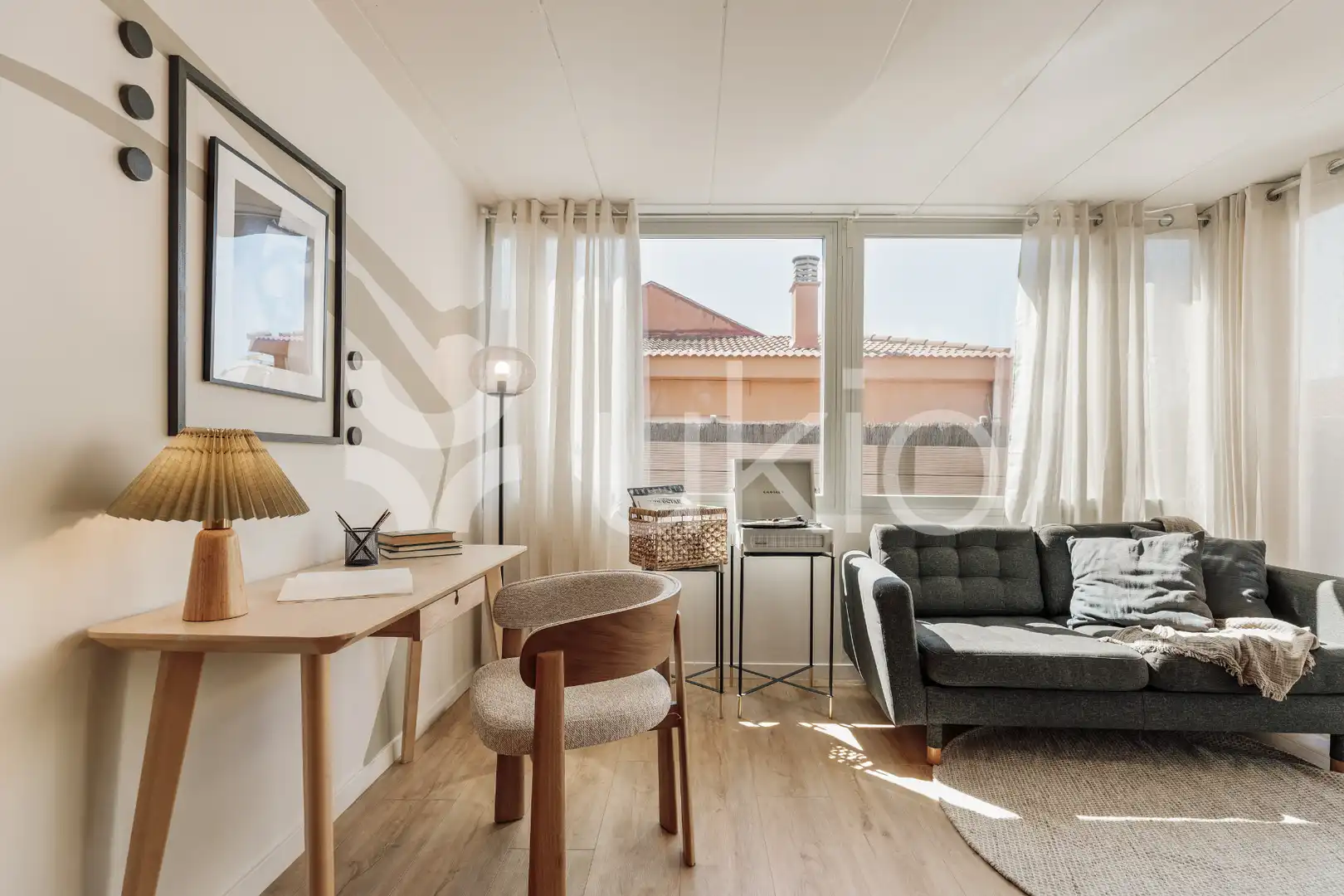 Sala de estar de Apartamento de alquiler en Barcelona con Aire acondicionado, Calefacción y Terraza