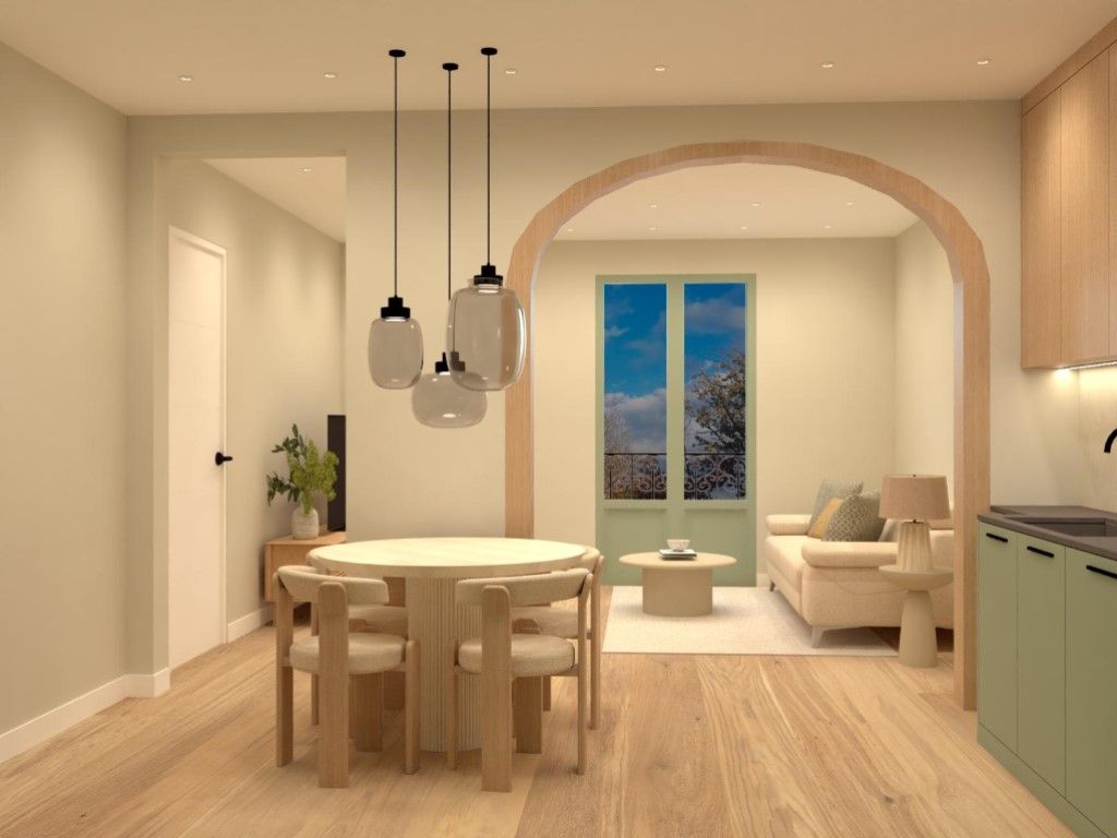 Living room of Apartment for sale in  Barcelona Capital  with Air Conditioner, Oven and Microwave