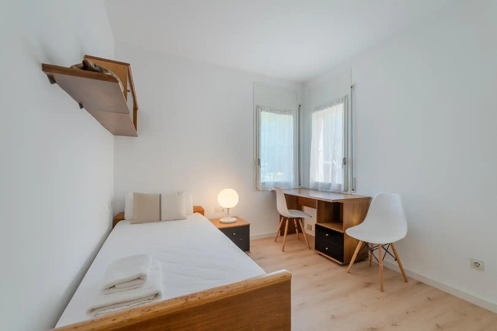 Schlafzimmer von Erdgeschoss zur Miete in Castell d'Aro, Platja d'Aro i s'Agaró mit Klimaanlage, Heizung und Privatgarten