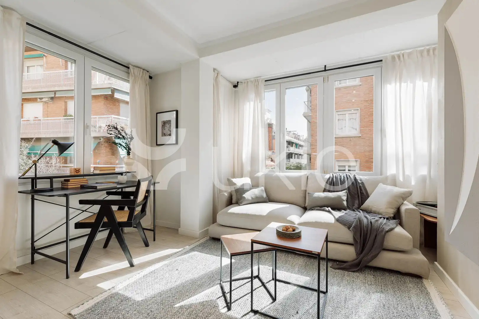 Sala d'estar de Apartament de lloguer en Barcelona amb Aire condicionat, Calefacció i Moblat