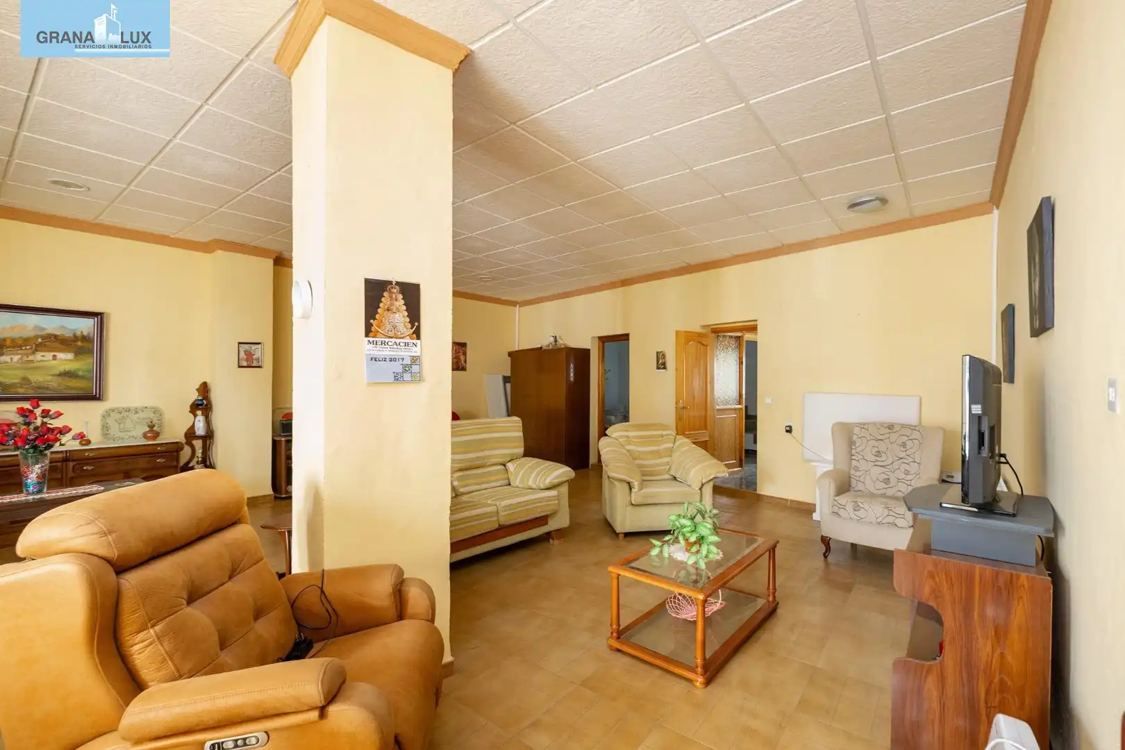 Sala d'estar de Casa adosada en venda en Moraleda de Zafayona amb Aire condicionat, Calefacció i Terrassa