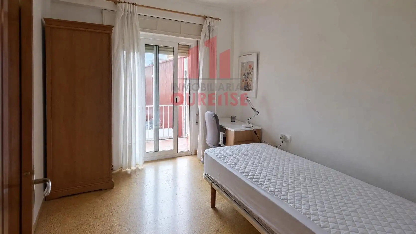 Bedroom of Flat for rent in Ourense Capital   with Heating, Furnished and Balcony