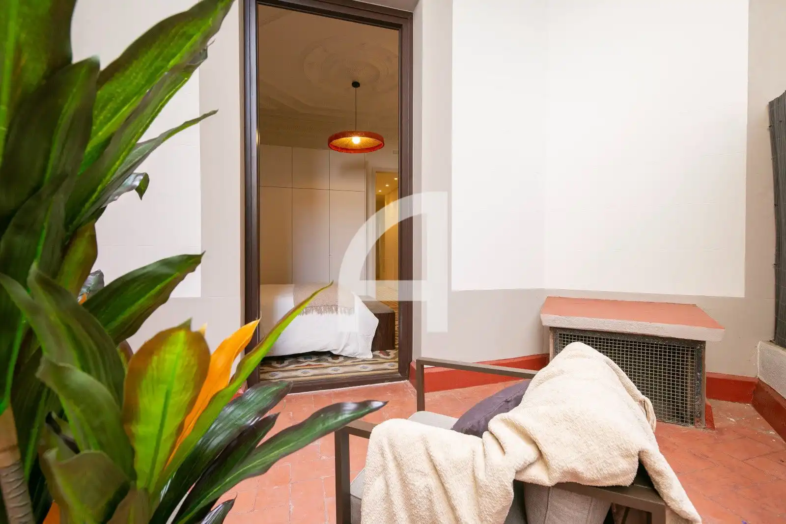 Bedroom of Flat for rent in Barcelona  with Air Conditioner, Heating and Parquet flooring