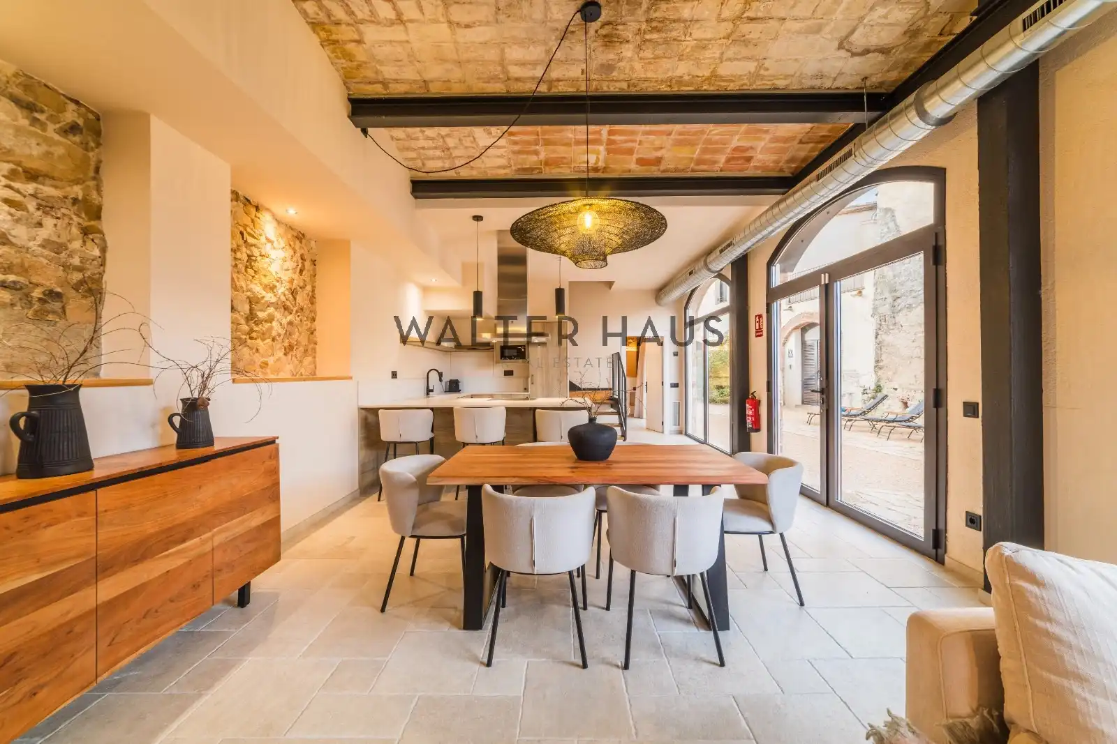 Comedor de Finca rústica en venta en Santa Cristina d'Aro con Calefacción, Jardín privado y Parquet