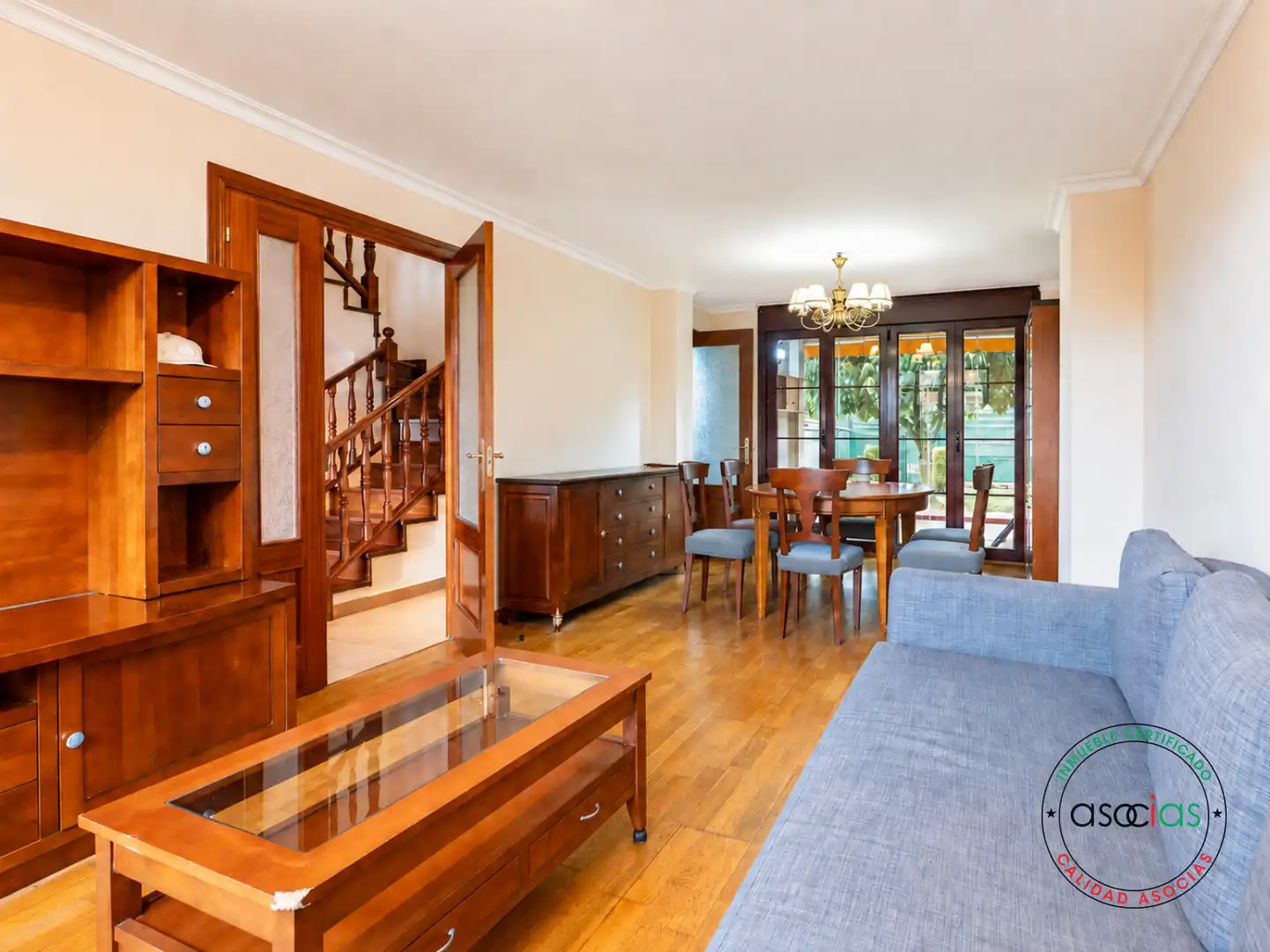 Living room of Detached homes for sale in Gijón   with Heating, Private garden and Parquet flooring